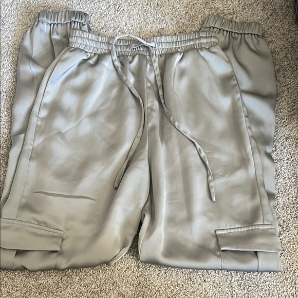 Crescent Women's Gray Satin finish Joggers - Picture 3 of 8